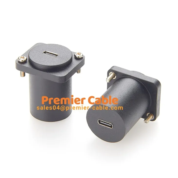 USB 3.1 Tip c Feedthrough Panel Adapter Mount