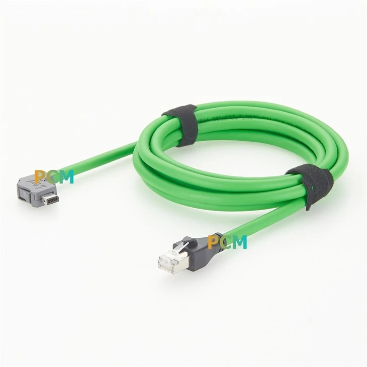 IX Industrial Right Angle Down A Plug To RJ45 Plug Cable