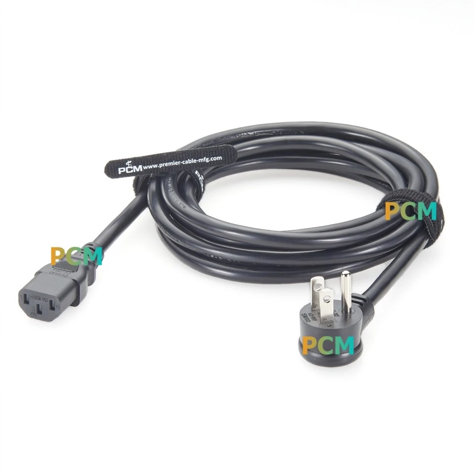Low Profile Angled 5-15P To C13 Power Cord