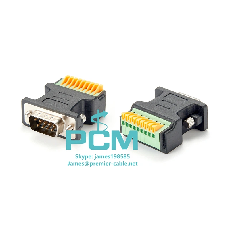 RS232 DB9 Solderless Terminal Block
