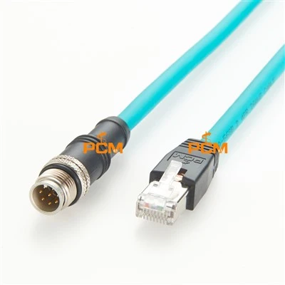 Cablul Ethernet Cat6a M12 A-Code 8- Pin la RJ45