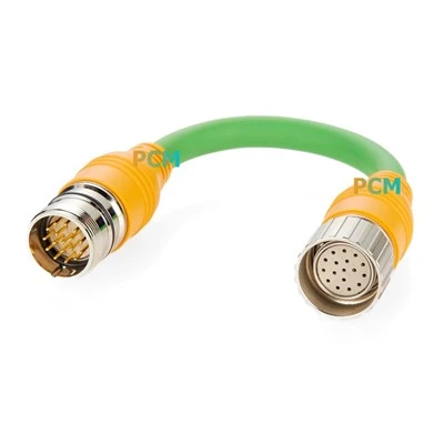 Conector de cablu pre-modelat M23 Conector de 17 pini