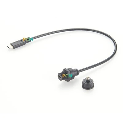 Montare panou USB Tip C Cablu de extensie impermeabilă cu capac de praf