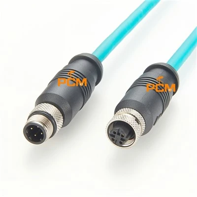 Profinet M12 D-Code 4- Pin Cat6a Ethernet Cablu
