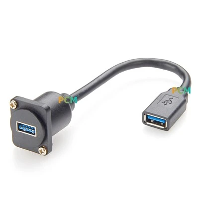 USB 3. 0 Femeie la feminin pentru montarea panoului de cuplare trece prin adaptor