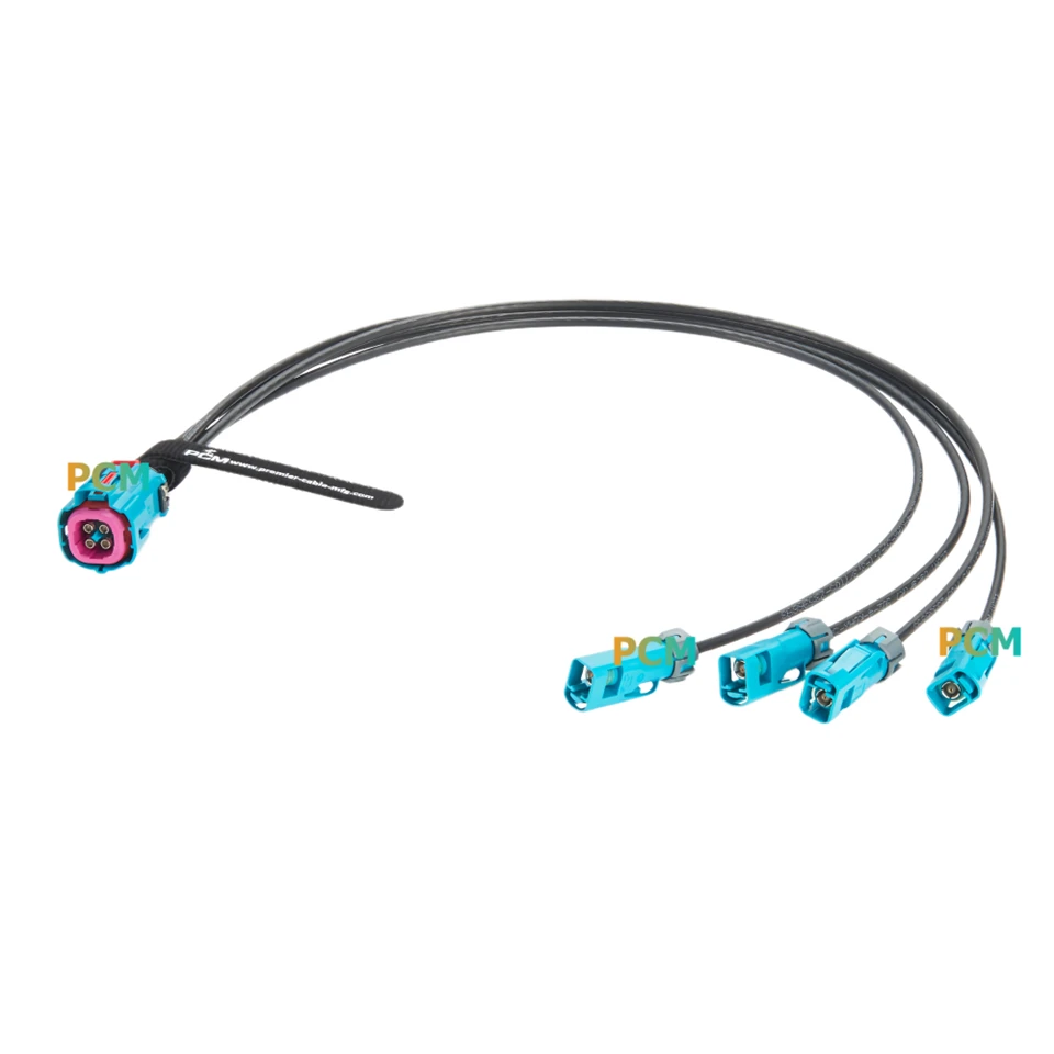 Waterproof HFM Mini Fakra To Fakra RF Cable